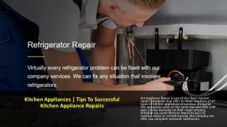 Kitchen Appliances | Tips To Successful Kitchen Appliance Repairs
