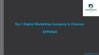 No.1 Digital Marketing Company in Chennai Apponix.