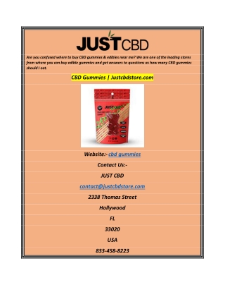 CBD Gummies Justcbdstore.com