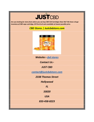 CBD Stores  Justcbdstore.com