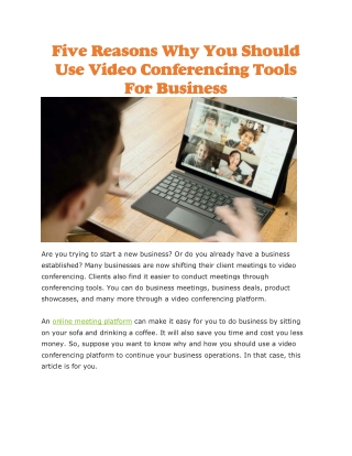 video conferencing platform