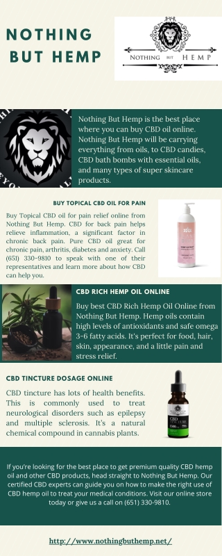 CBD Rich Hemp Oil Online