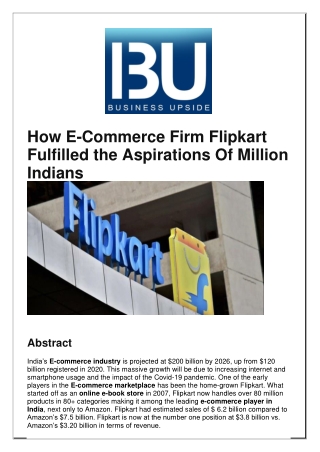 How E-Commerce Firm Flipkart Fulfilled the Aspirations Of Million Indians