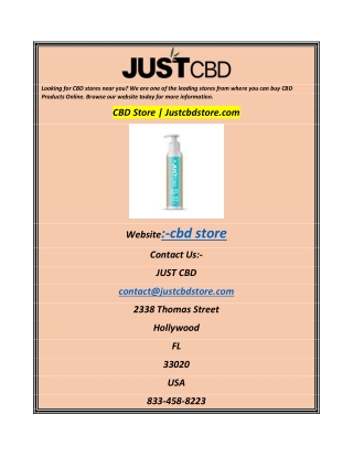 CBD Store Justcbdstore.com