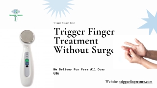 Use Effective Trigger Finger Treatment Home Remedies