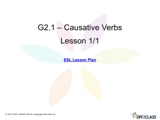 Causative Verbs - Free ESL Lesson Plan