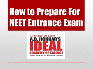 How to prepare for NEET entrance exam