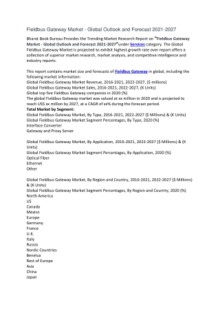 Fieldbus Gateway Market