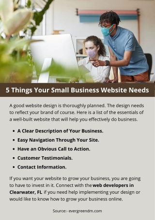 5 Things Your Small Business Website Needs
