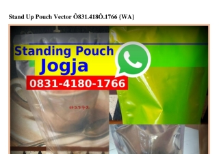 Stand Up Pouch Vector O831~Կ18O~17ᏮᏮ(whatsApp)