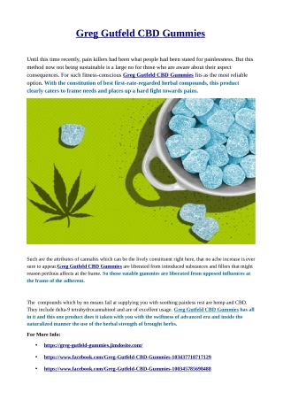 Greg Gutfeld CBD Gummies