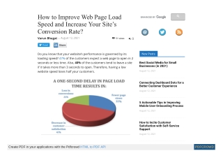 How to Improve Web Page Load Speed and Increase Your Site’s Conversion Rate?