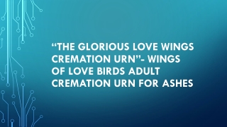 “The Glorious Love Wings Cremation Urn”- Wings of Love Birds Adult Cremation Urn for Ashes