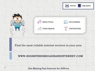 Find the most reliable internet services in your area