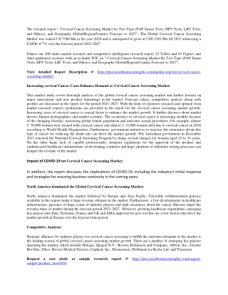 Cervical Cancer Screening Market