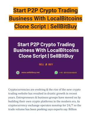 Start-P2P-Crypto-Trading-Business-With-LocalBitcoins-Clone-Script-SellBitBuy