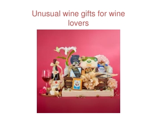 Unusual wine gifts for wine lovers