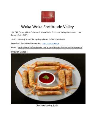 5% Off - Woka Woka Chinese Restaurant Fortitude Valley, QLD