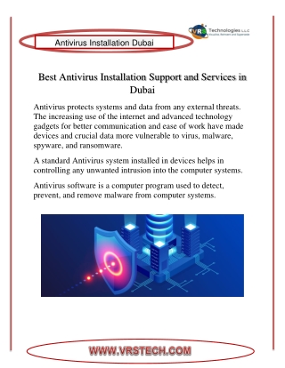 What are Benefits of Best Antivirus Installation Dubai?