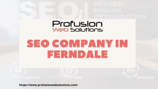 SEO Company In Ferndale - ProFusion Web Solutions