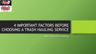 CHOOSING A TRASH HAULING SERVICE