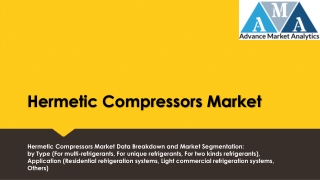 Global Hermetic Compressors Market Opportunities Keep the Bullish Growth Alive