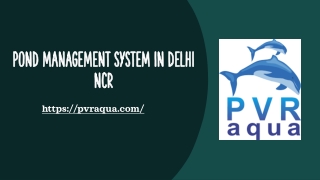 Pond Management in Delhi NCR