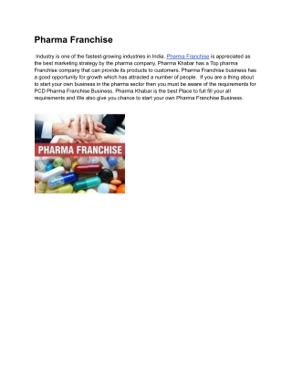 Pharma Franchise