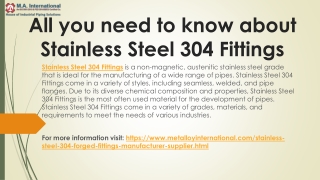 All you need to know about Stainless Steel 304 Fittings