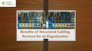 What are the Benefits of Structured Cabling Services for an Organization