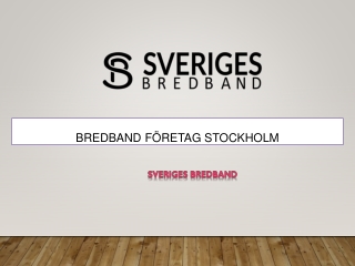 Bredband Företag Stockholm
