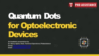 Quantum Dots for Optoelectronic Devices - Phdassistance
