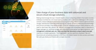 Take charge of your business data with advanced and secure cloud storage solutio