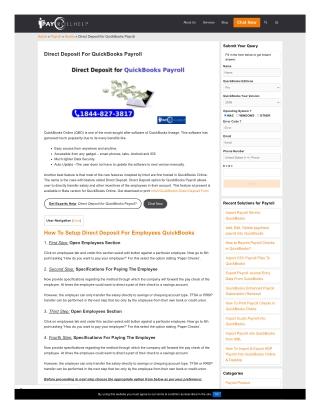 How to Set Up Direct Deposit for QuickBooks Payroll?