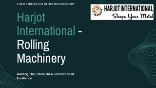 Reduction Gearbox & Shearing Machine - Harjot International