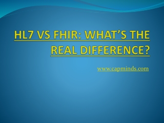 HL7 VS FHIR