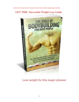 The Bible of Bodybuilding for Busy People