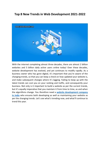 [PDF] Top 8 New Trends in Web Development 2021-2022