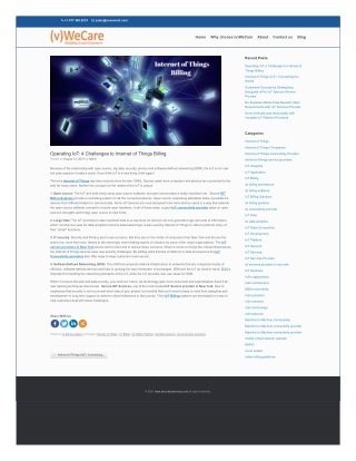 Operating IoT: 4 Challenges to Internet of Things Billing