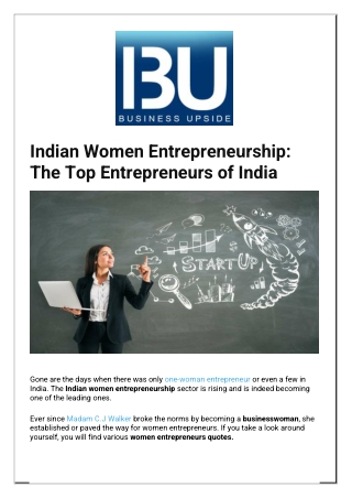 1Indian Women Entrepreneurship The Top Entrepreneurs of India