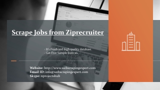 Scrape Jobs from Ziprecruiter