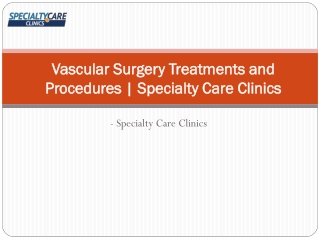 Vascular Surgery