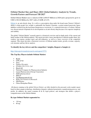 Global Orlistat Market