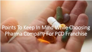 Points to Keep in Mind While Choosing cardiac PCD Pharma Franchise