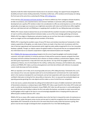 Opularity inside the Indian improvement industry due to its excessive energy