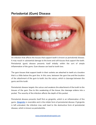 Periodontal (Gum) Disease