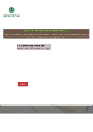 Chiropractor Greensboro