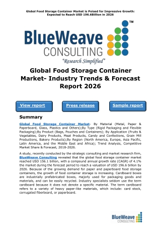 Global Food Storage Container Market