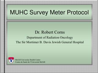 MUHC Survey Meter Protocol