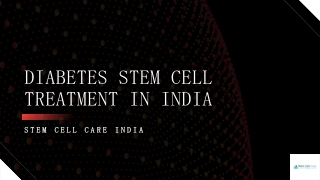 Diabetes stem cell treatment in India